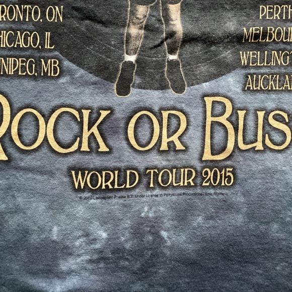 AC/DC ROCK OR BUST 2015 Tour merchandise Official licensed product! Ladies Large - Picture 3 of 4